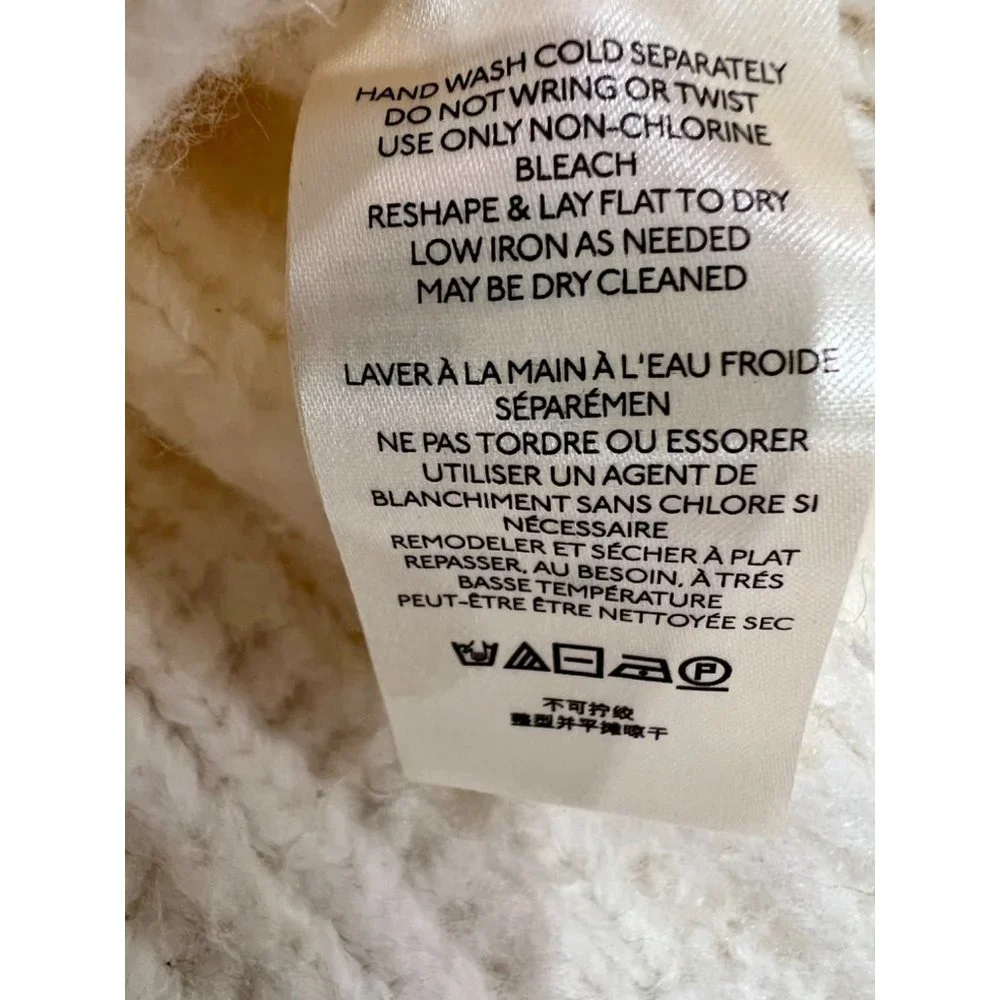 Free People Size S Carter Pullover Sweater Color Ivory MSRP $98 - Picture 10 of 13